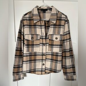 Plaid Button-Up Jacket